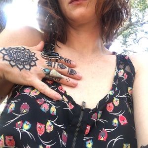 Owl racer back dress